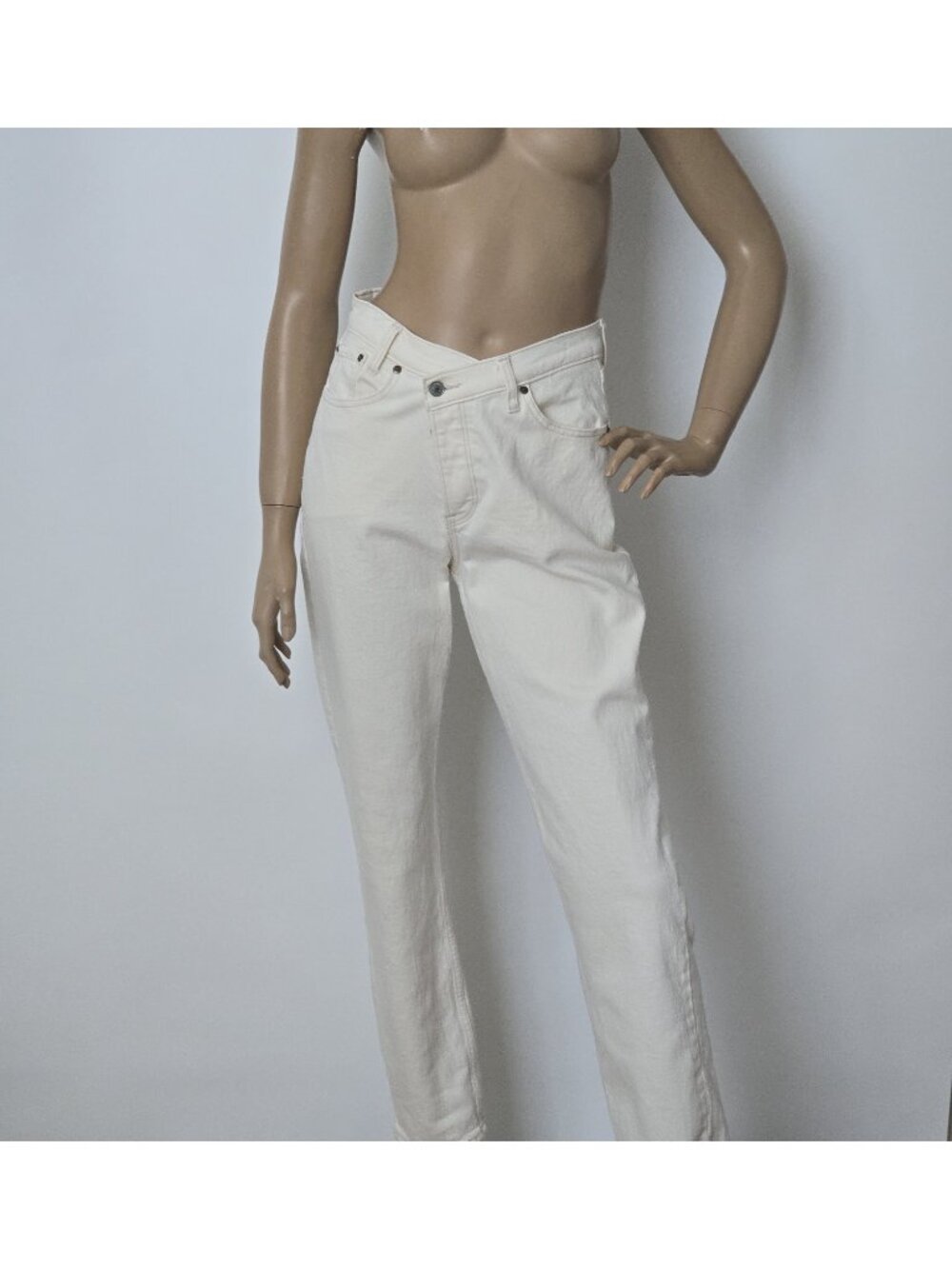 Abercrombie & Fitch The Dad Jeans Curve Love High Rise Beige Sz 26/2R